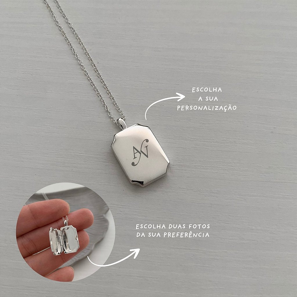 Relicário Eterno Personalizado em Prata