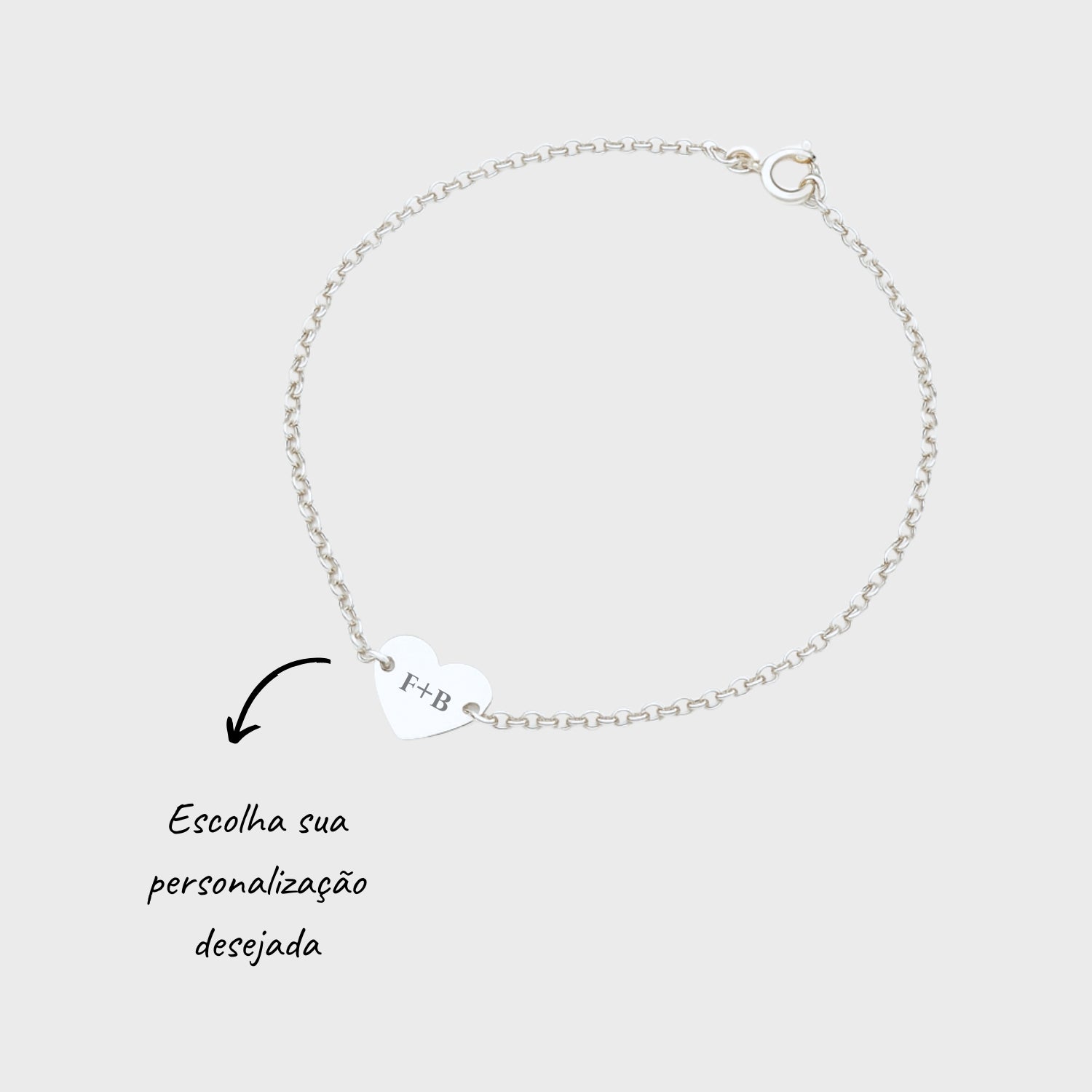 Pulseira de Coração Personalizada