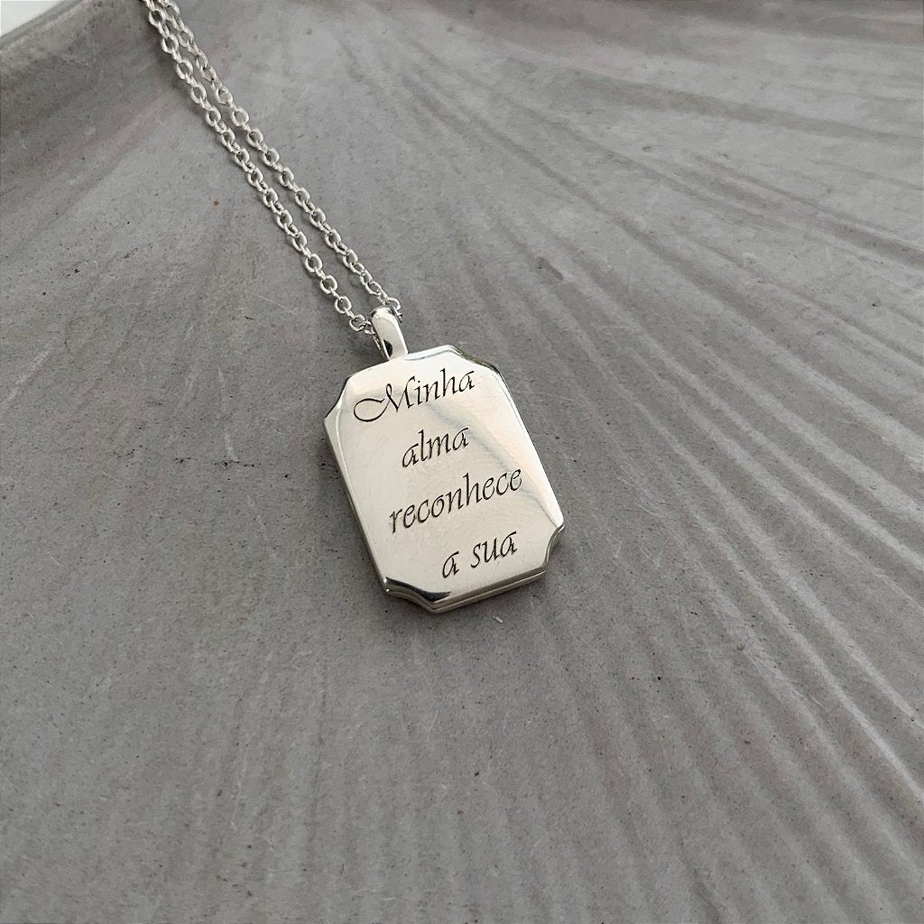 Relicário Eterno Personalizado em Prata