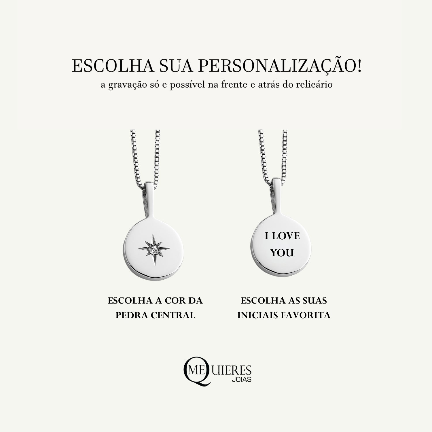 Plaquinha Redonda Cravejada Personalizada