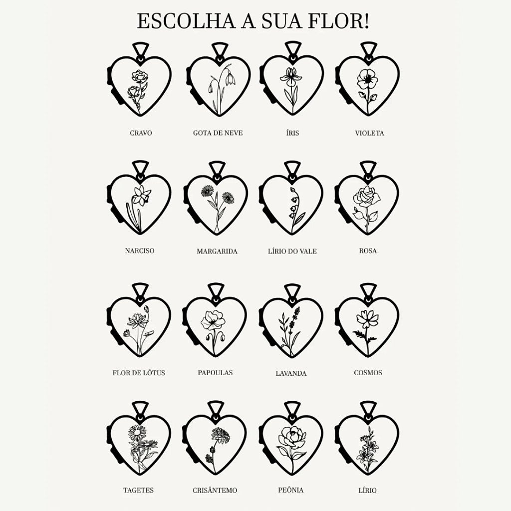 Relicário de Coração Personalizado em Prata